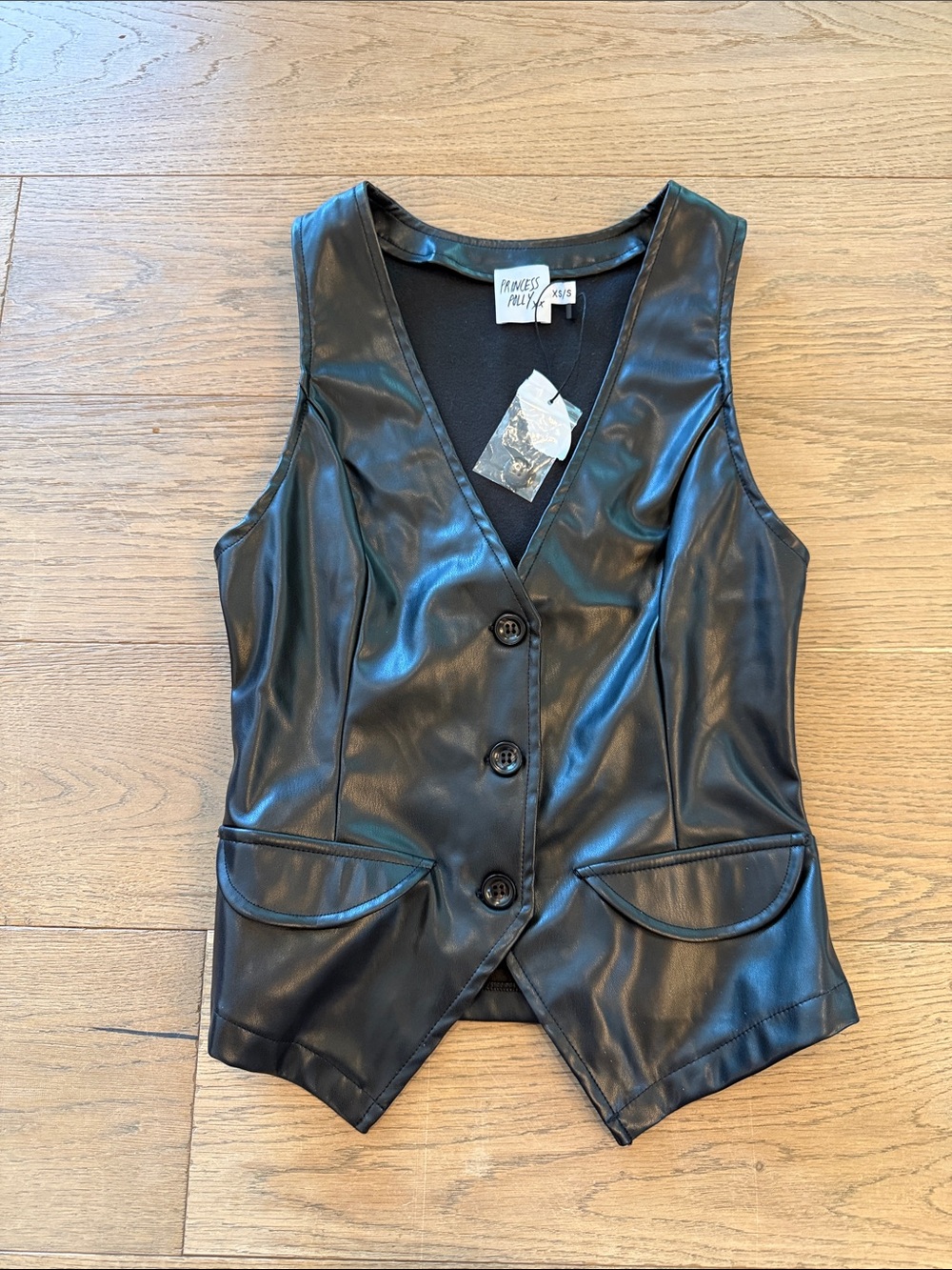 NWT Princess Polly Faux Leather Vest - XS/S
